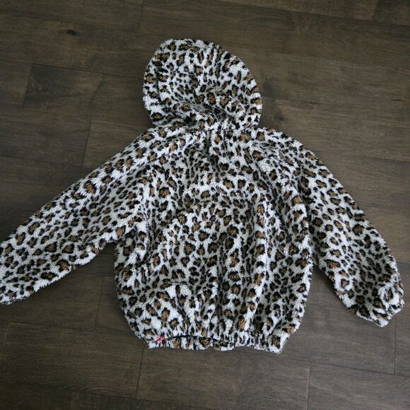 Miu Miu Leopard Teddy Brown Bomber Jacket Hooded Coat size 42 6 S NEW - Picture 12 of 15